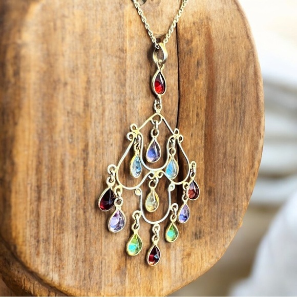 Mark W. Samara Gemstone Chandelier Necklace - Picture 1 of 5